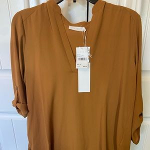 LUSH Breezy mustard yellow tunic- NWT